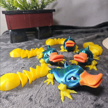 Adorable Little Ploppitypluss! 3d printed UV Reactive Platypus creative animal desk figure print articulating