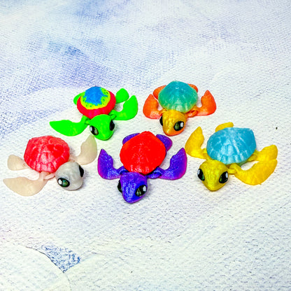 Baby Buddies - Turtles - 3d printed Miniature articulated creature Prints and Packs print articulating creative animal Mini