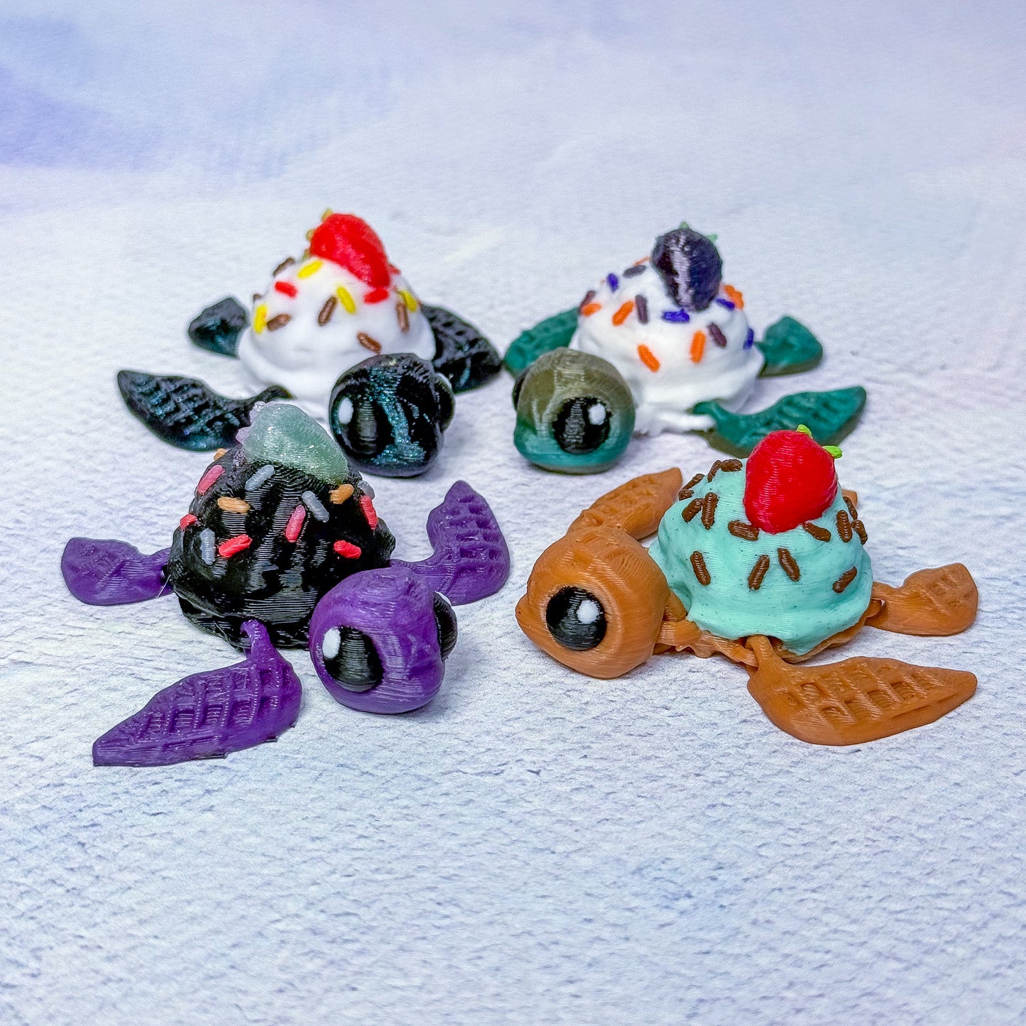 Baby Buddies - Turtles - 3d printed Miniature articulated creature Prints and Packs print articulating creative animal Mini