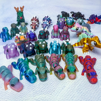 Baby Buddies - Dinos- 3d printed Miniature articulated creature Prints and Packs print articulating creative animal Mini