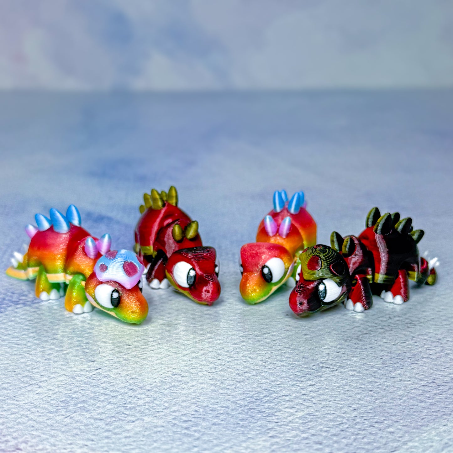 Baby Buddies - Dinos- 3d printed Miniature articulated creature Prints and Packs print articulating creative animal Mini