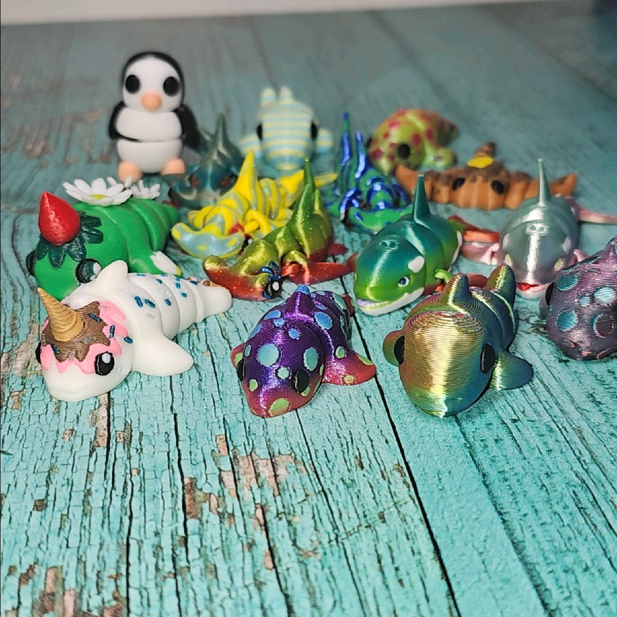 Baby Buddies Packs, not Eligible for live picks - 3d printed Miniature articulated creature Prints and Packs print articulating creative animal Mini / Misprint 6 pack